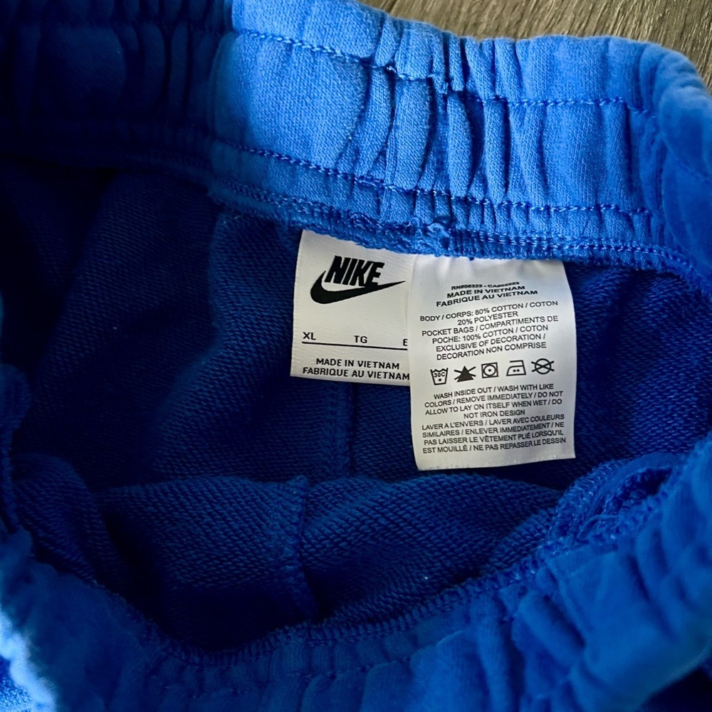 Nike Fleece Athletic Shorts Blue Men’s XL EUC swish - Picture 3 of 3